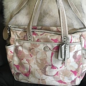 COACH SIG. STAMPED C PINK MULTICOLOR DIAPER BAG